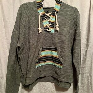 SO Green and Multicolor Women's Hoodie